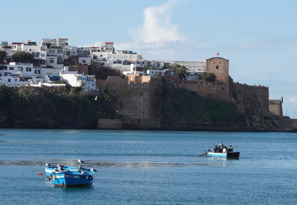 Rabat con le sue mura fortificate che si affacciano sull'oceano Atlantico